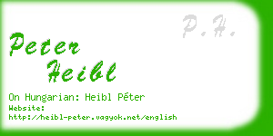 peter heibl business card